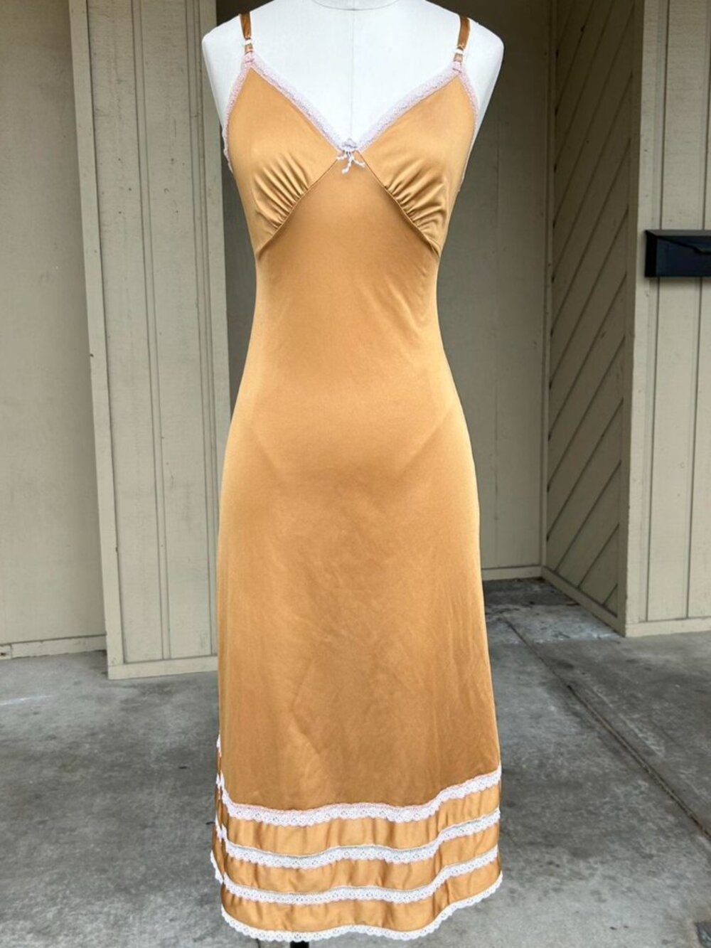 Orange Vintage Slip Dress